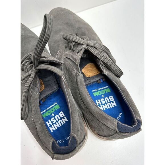 Nunn Bush Shoes Mens Size 10.5 Gray Canvas Barkley Oxfords - Picture 5 of 10